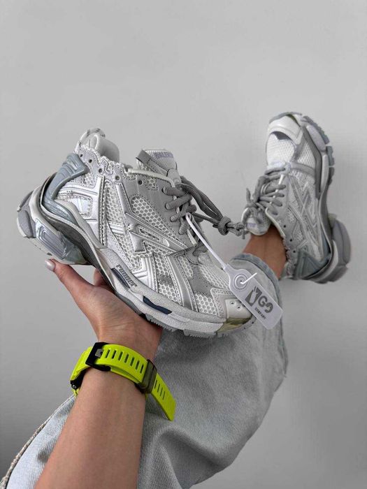 !SALE! Balenciaga Runner White Silver 36 37 38 39 40 41 42 43 44 45 46