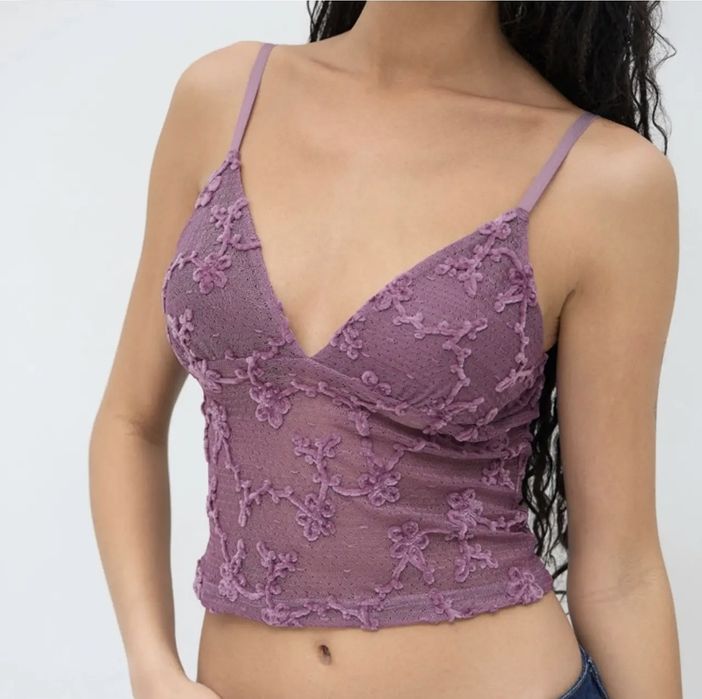 Топ з квітками фіолетовий