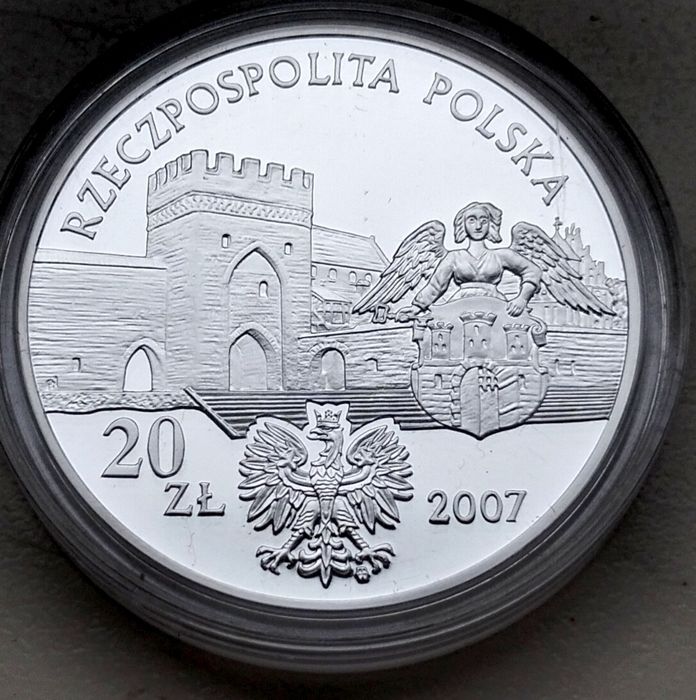Moneta 20 złotych 2007 r Miasto Średniowieczne Toruń srebro