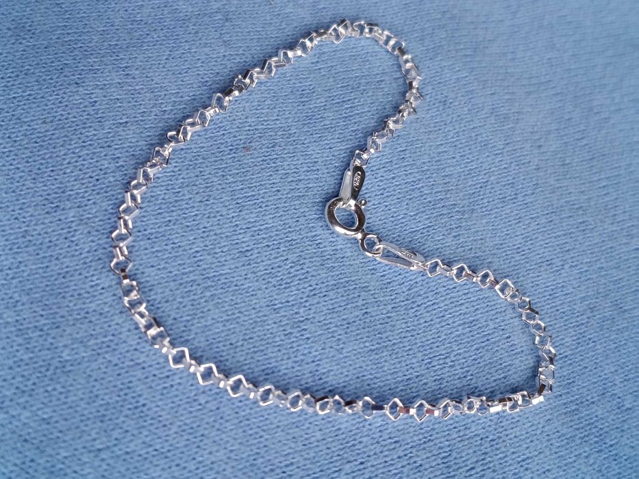 Srebrna bransoletka 18 cm Srebro 925 Splot kwadraty