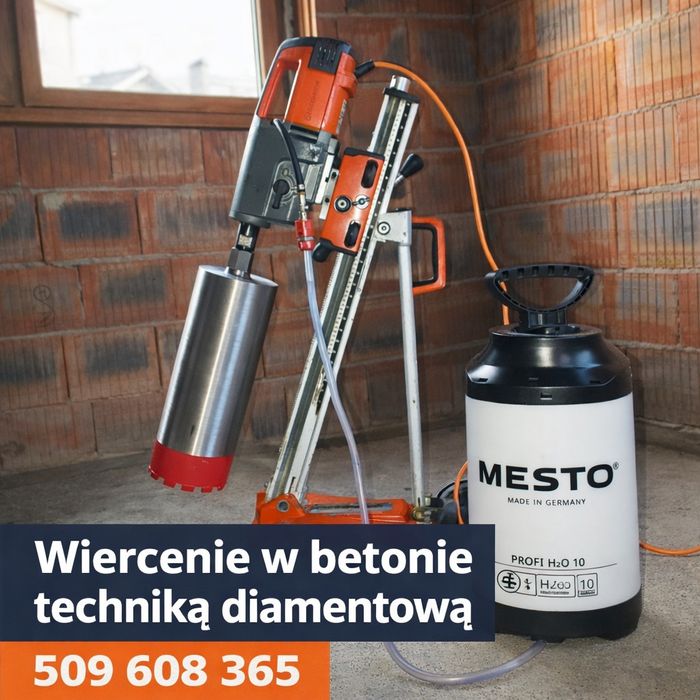 Wiercenie diamentowe w betonie - przewierty żelbet, strop, ściany