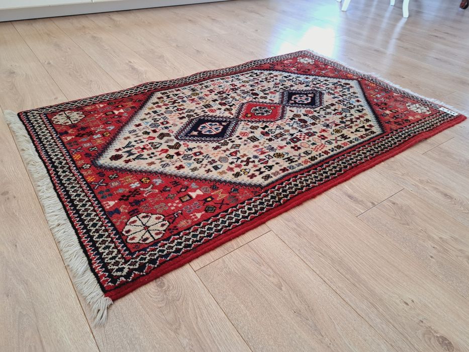 Przepiękny Irański ręcznie tkany wełniany dywan Abadeh 80x134cm