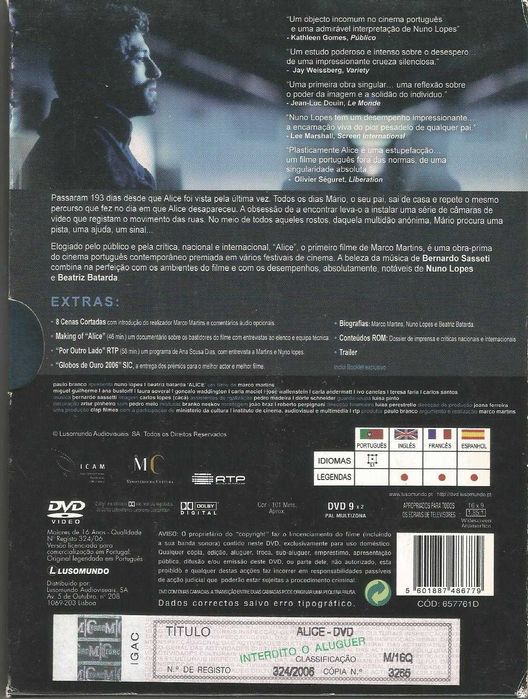 Alice (edição especial 2 DVD) (cx. cartão) (2005)