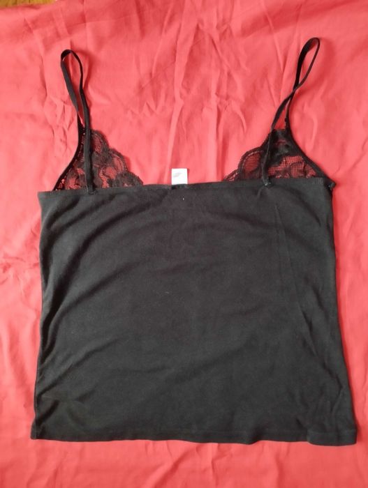 Майка, маечка трикотажная кружевная женская р.46-48,L,XL б у