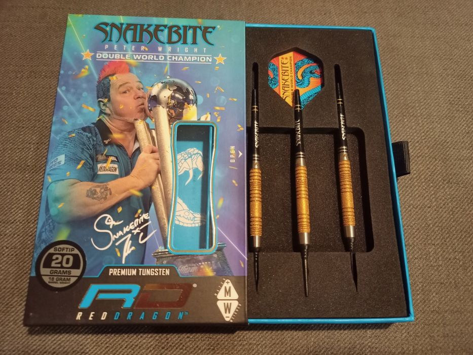 OKAZJA Lotki Peter Wright Snakebite 20g softip Red Dragon wolfram