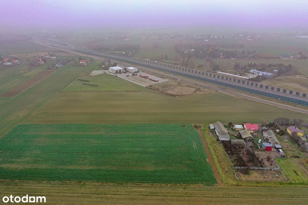 Działka inwestycyjna 2 ha, blisko lotniska - usługi, hale, magazyny