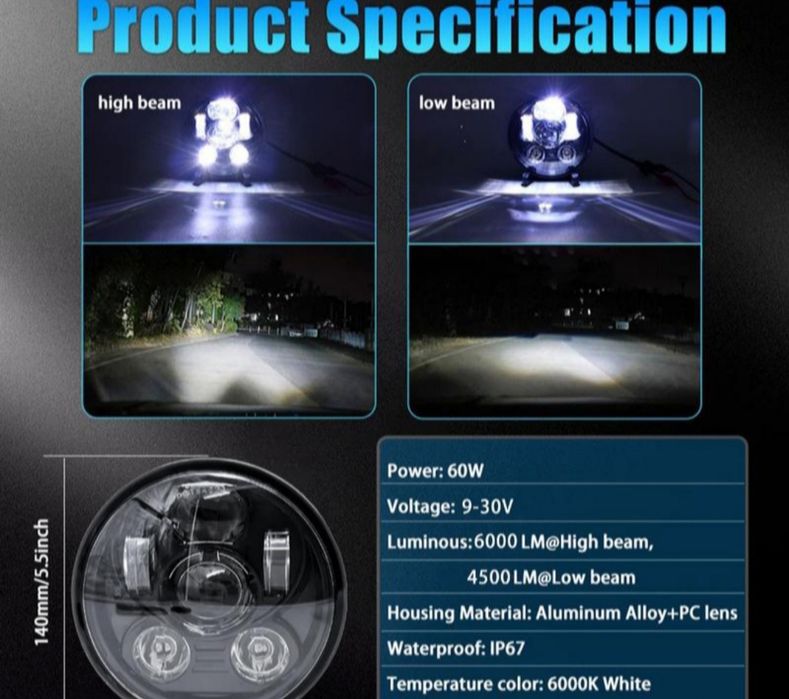 Фара для мотоцикла.