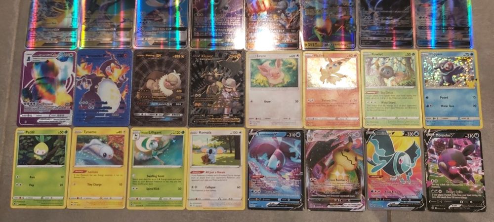 Karty Pokemon oryginalne różne 136 szt. Zestaw