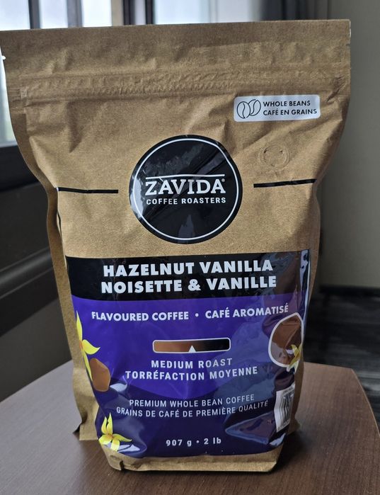 PRIV Kawa ziarnista Zavida Hazelnut Vanilla waniliowo orzechowa 907 g. Data ważności 10/2027. Kontakt PRIV (możliwy dbiór osobisty Warszawa)
