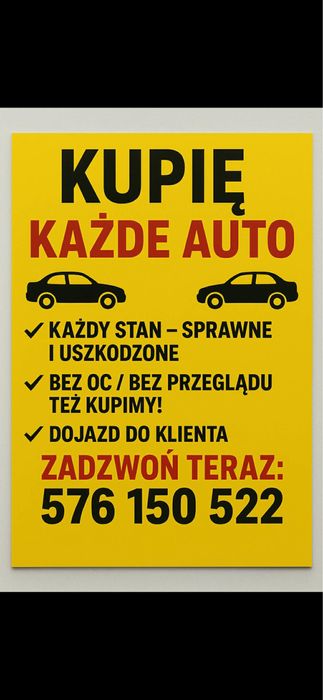 Skup aut 24/7 wycena w ten sam dzien!
