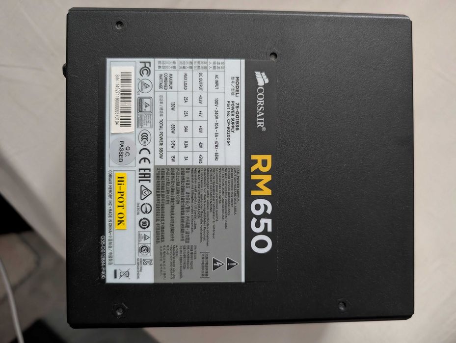 Fonte de alimentação Corsair RM 650