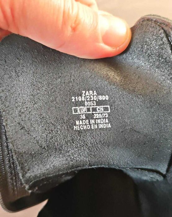 Шкіряні ботинки чоботи Zara, р. 35, ідеальний стан