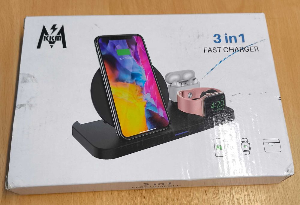 Ładowarka indukcyjna KKM 10W Apple Watch i AirPods [2478]