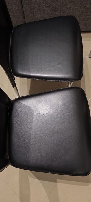 Cadeiras de mesa de jantar pele sintética