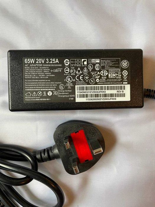 Zasilacz do laptopa Lenovo 65W 20V 3.25A (Wtyk 4.0 x 1.7 mm) + Kabel 8185