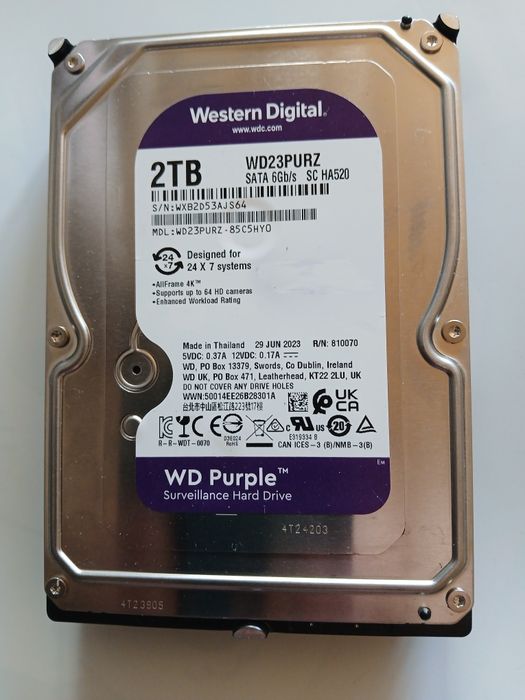 Dysk hdd WD23PURZ 2TB 3,5 cala SATA.