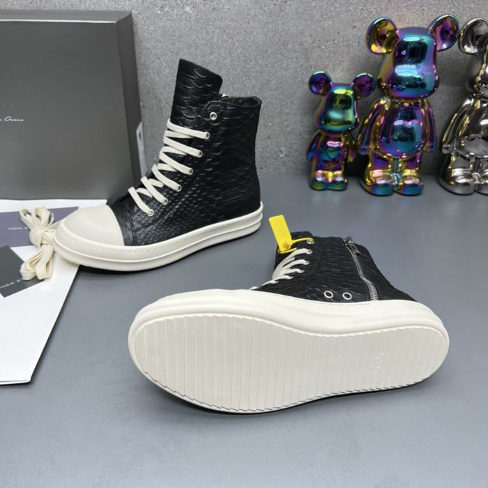 Нові Кеди Rick Owens Ramones High Python Black White/size 40-44/Преміум якість!
