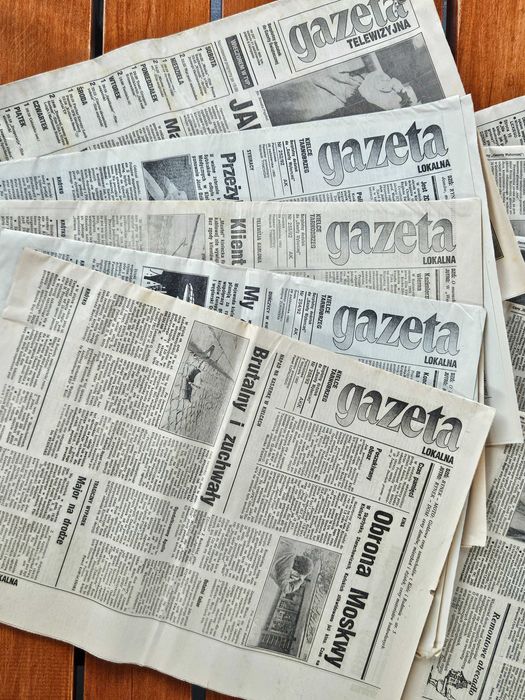 Oryginalne gazety z 1992 roku – Gazeta Wyborcza i Lokalna – unikat