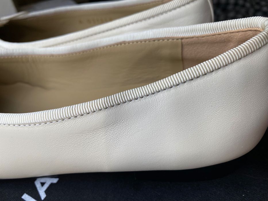 Balerinki Chanel 39 beżowe ze skóry naturalnej, wkładka 24,7 cm