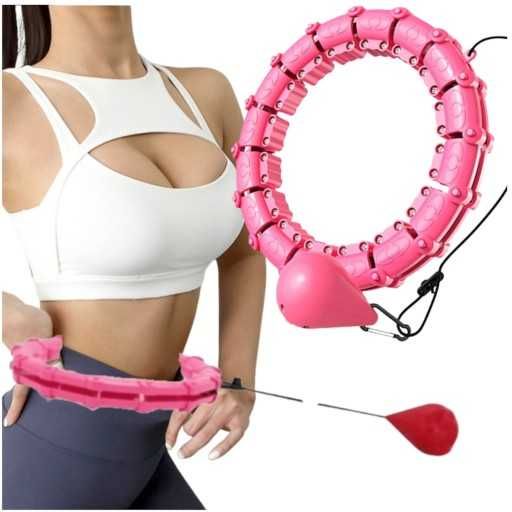 Hula hop z wypustkami ODCHUDZAJĄCE HULA HOP róż