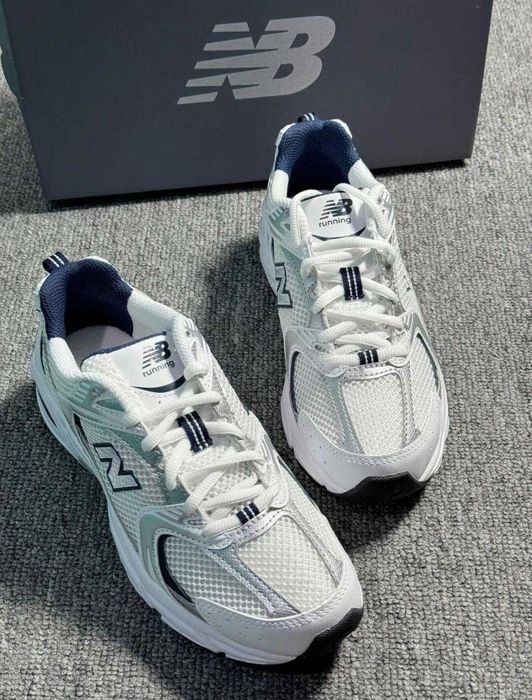New Balance 530 White Silver Navy R.37