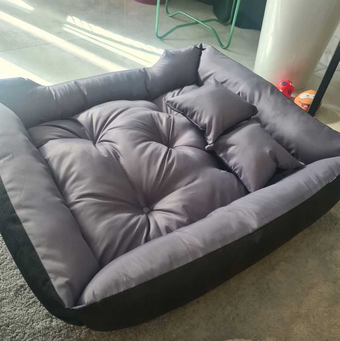 Mocne Legowisko Dla Psa Kota Wodoodporne 75x65 cm + Gratis 2x poduszki