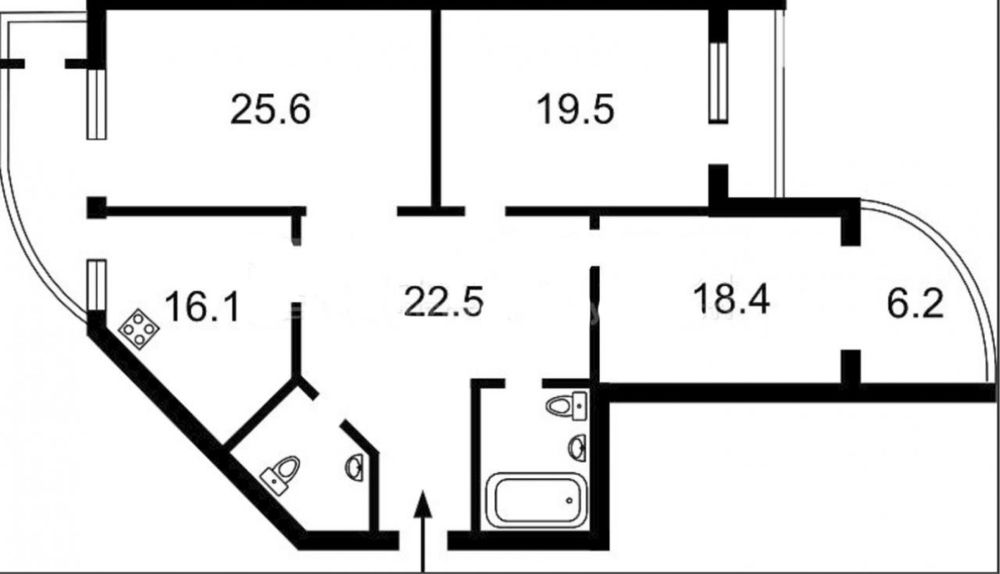 3-кімнатна квартира за адресою (площа 135 м²) - Atlanta.ua - фото 2