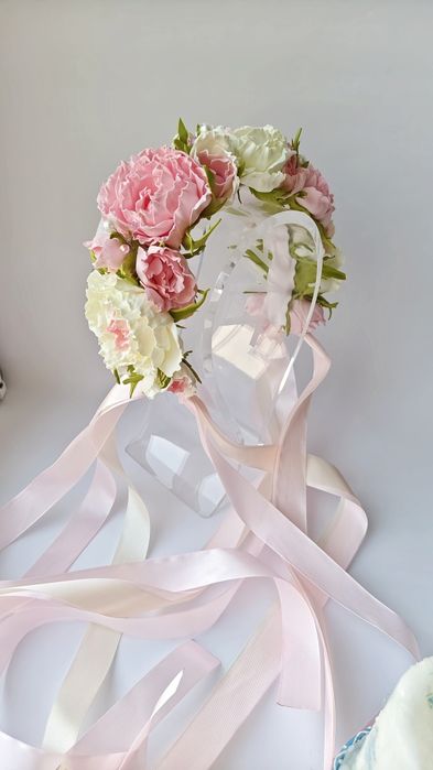 Обруч з квітами із фоамірану