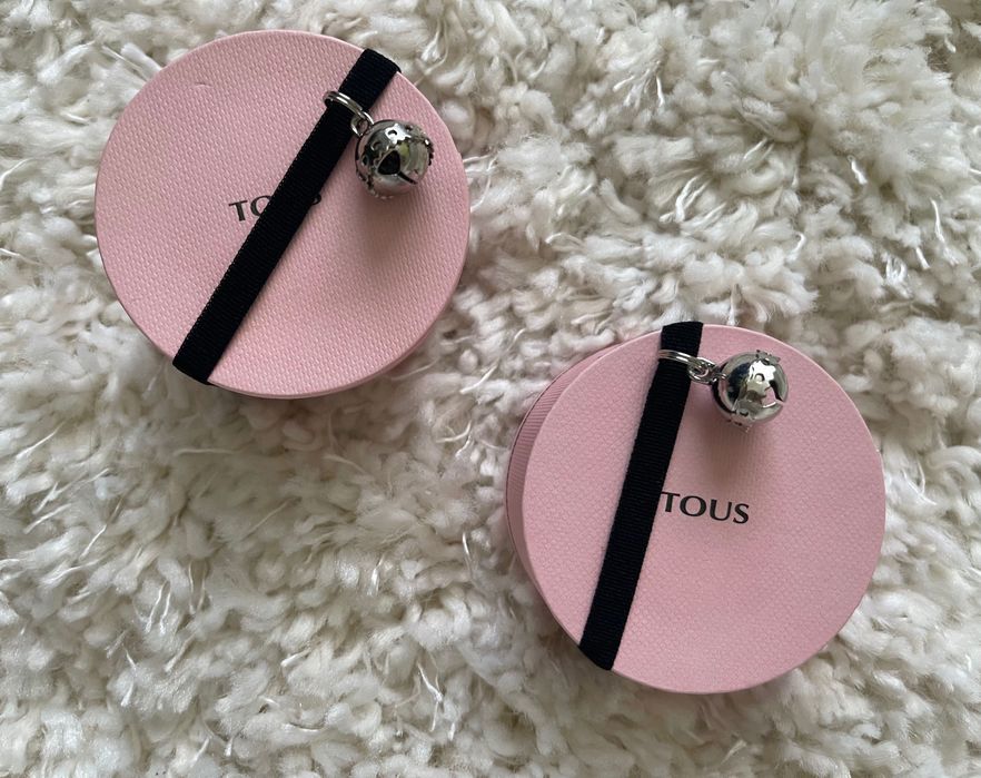 Tous pudełko/pudełka pudrowy róż 6 cm nowe 2 sztuki