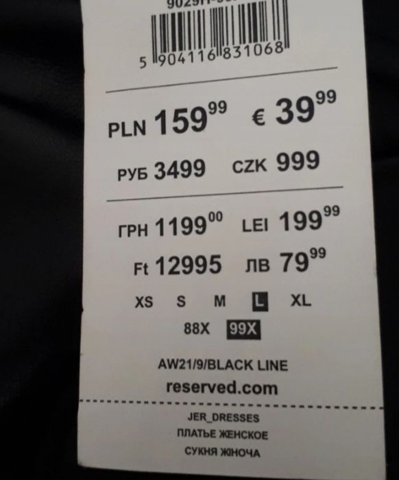 Sukienka eko Midi m l czarna