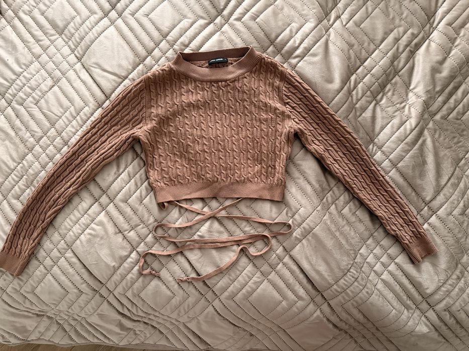 Светр коричневий tally weijl вкорочена