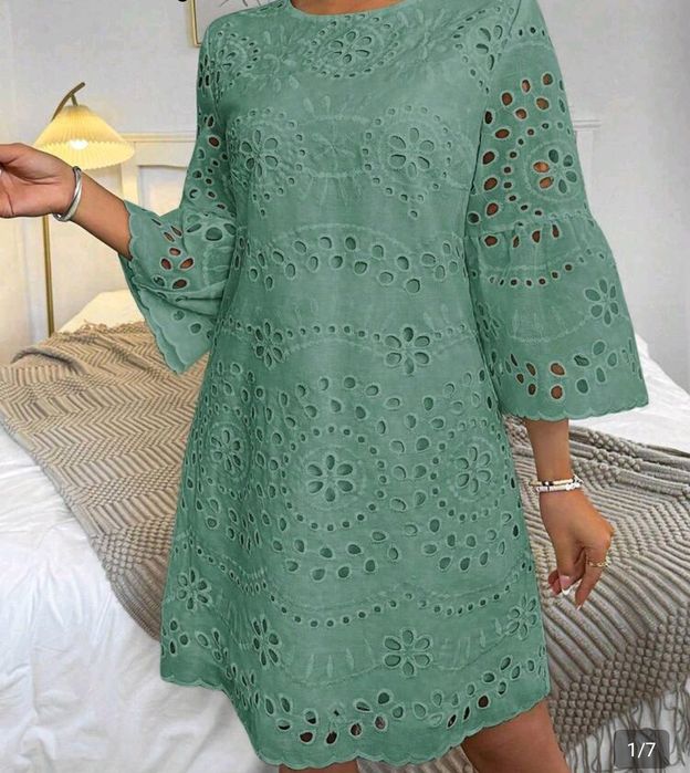 Vestido verde NOVO tamanho M da shein
