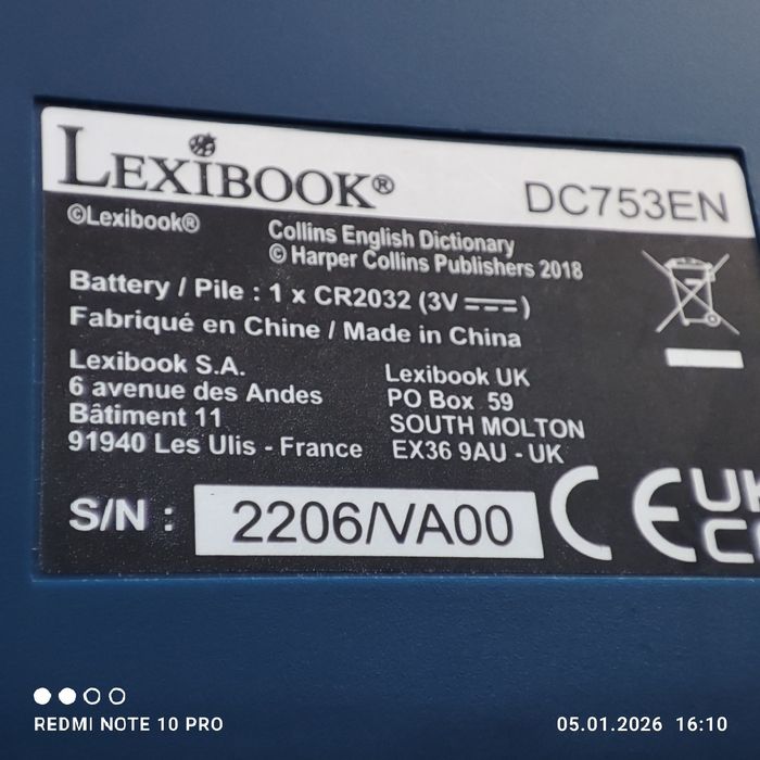 Lexibook Collins DC753EN