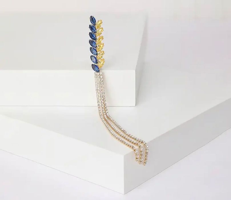 Розкішна брошка «колосок»