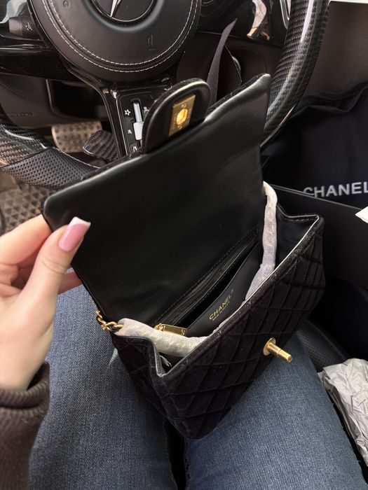 Сумка Chanel бархатна чорна
