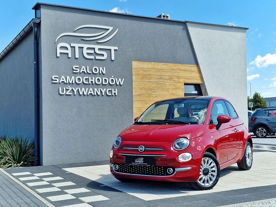 Fiat 500 Benzyna Panorama Tempomat Klima Alu PDC Serwis 70KM