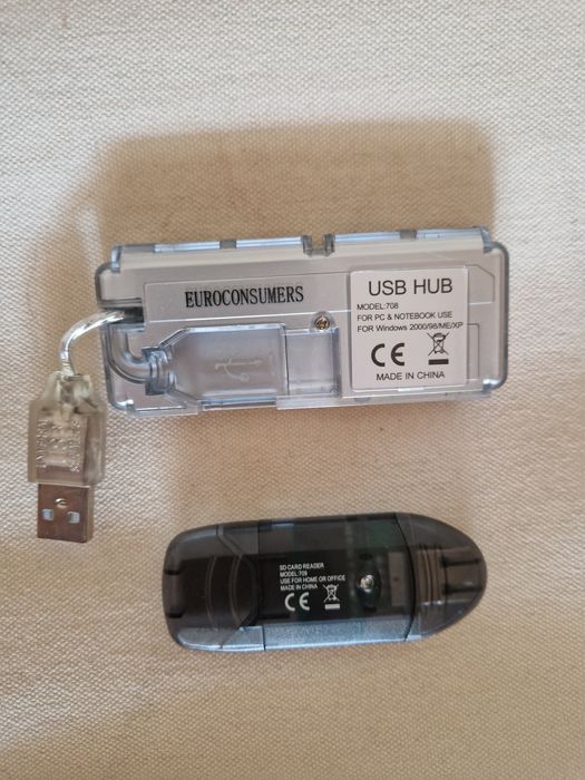 Leitor de cartões de memória SD e Adaptador USB