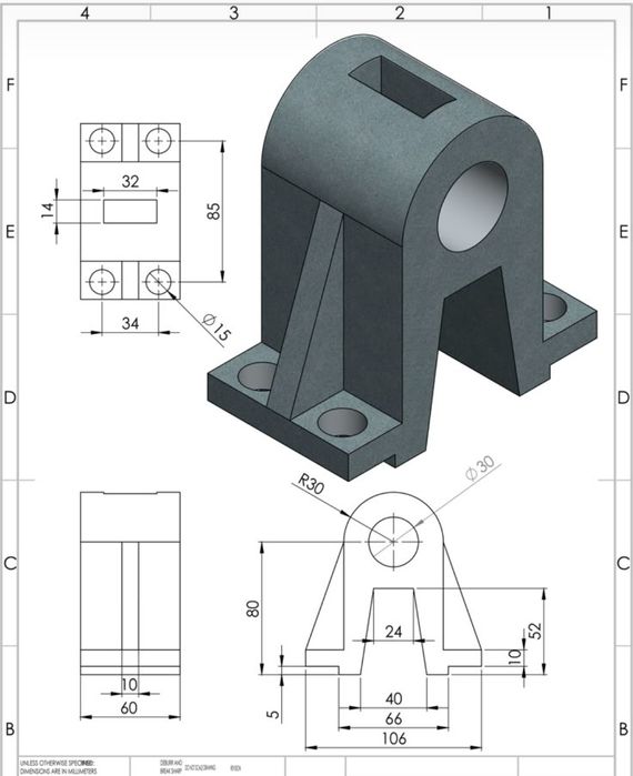Desenho técnico/ Modelação 3D/render
