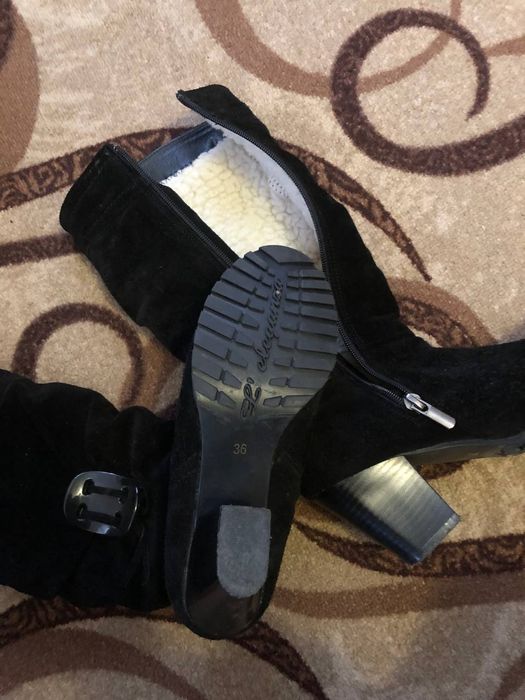 Сапоги женские зимние,натуральная кожа и замш-размер: 36/37/38.