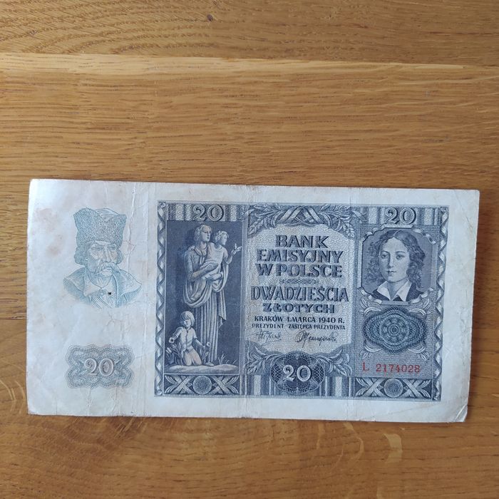 #31, 20 złotych, 1940r, seria L