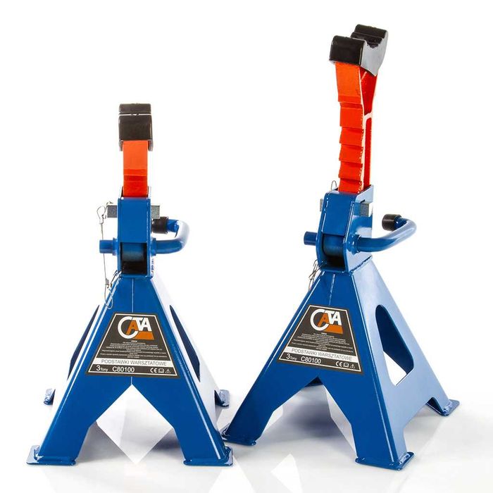 2X KOBYŁKI 3T PODSTAWKI WARSZTATOWE Podpory Z Blokadą Gumą Regulowane