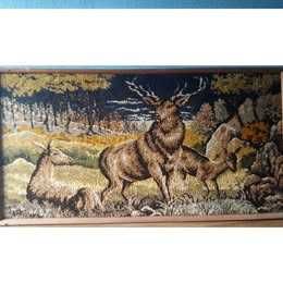 Tapeçaria antigo de parede.  Dim 92x50 cm.