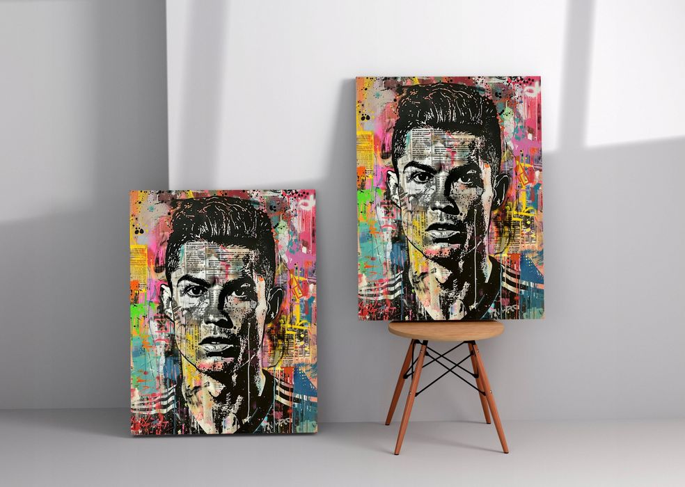 Obraz na płótnie Cristiano Ronaldo CR7 75x100 cm - nowoczesny styl