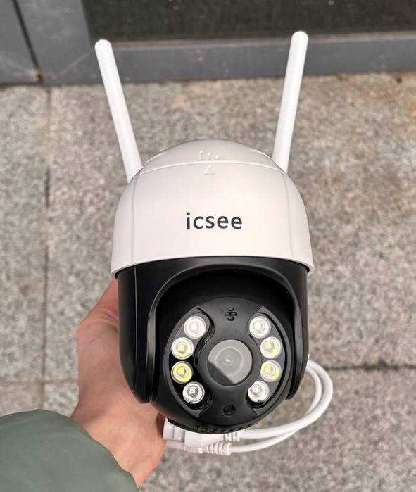 Камера відеонагляду IP WiFI 4MP поворотна для вулиці iCsee вайфай A8WB