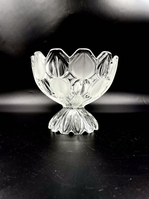 Duży puchar Bohemia Cristal Toscana Flosted vintage prezent