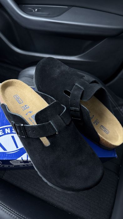 Клоги сабо  Birkenstock boston біркеншток шкіряні биркеншток
