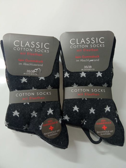 Nowe skarpety damskie / skarpetki 10 par / gwiazdki R-35/38 !95!