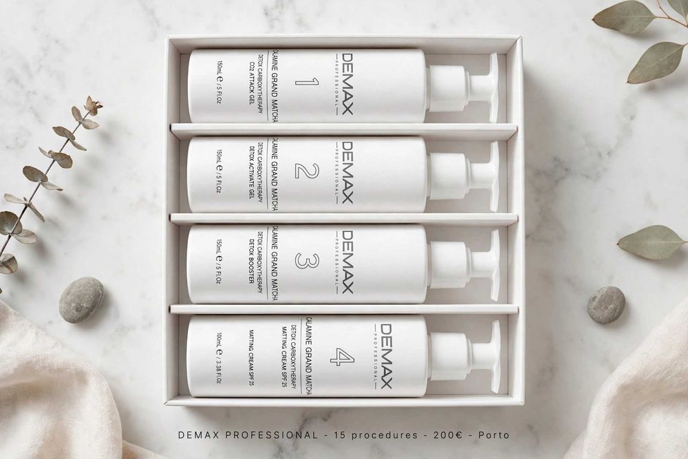 Conjunto Profissional de Carboxiterapia DEMAX Calamine Grand Matcha Detox  COSMÉTICA JAPONESA PREMIUM — QUALIDADE PROFISSIONAL TOP!   .