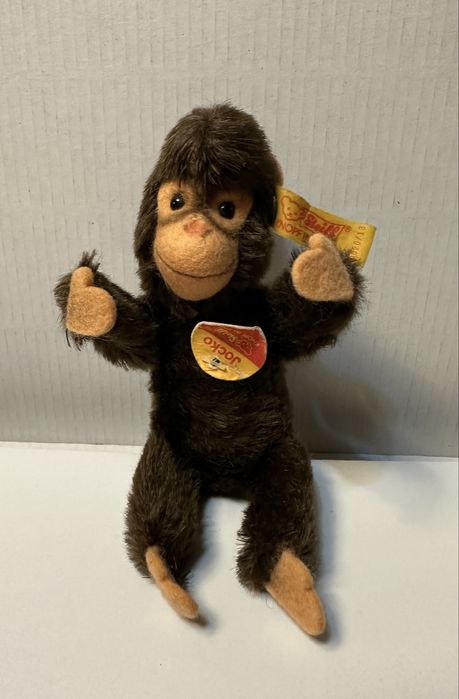 Peluches vintage Steiff, macaco, coelhos e urso