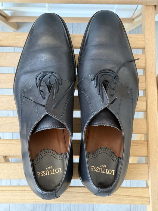 Туфлі чоловічі шкіряні чорні преміум бренд Lottusse